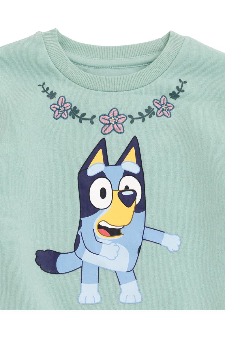 2-Piece Fleece Sweatshirt and Skort Set, Alternate, color, Bluey Teal and Mint