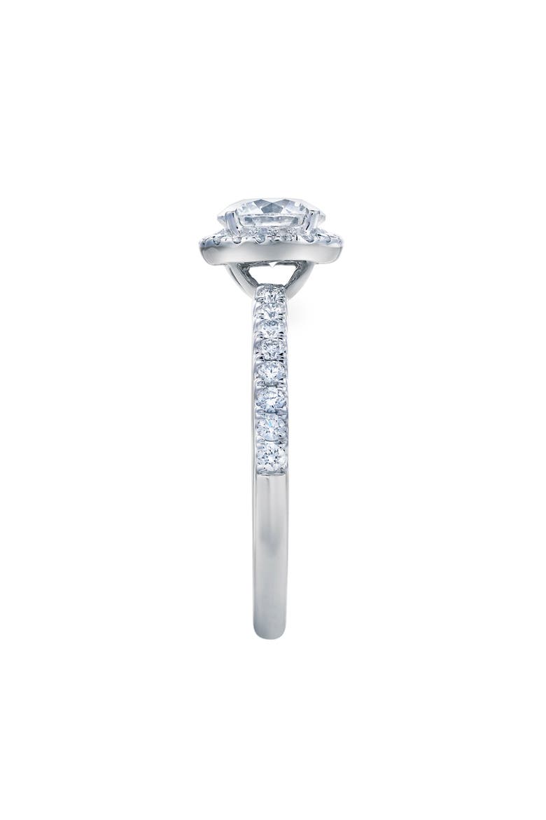 Paloma 14K White Gold Round Cut Lab Grown Diamond Halo Engagement Ring - 1.5 ctw, Alternate, color, 14K White Gold