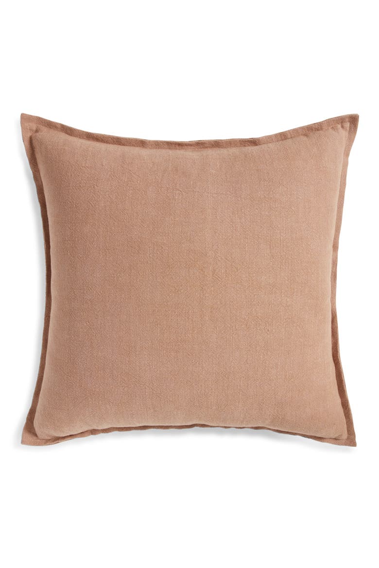 Washed Linen Accent Pillow, Alternate, color, TAN PORTABELLA
