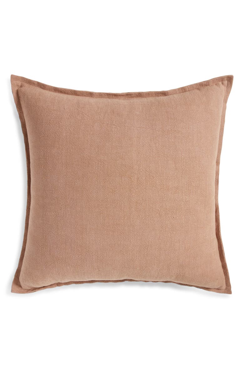 Nordstrom Washed Linen Accent Pillow, Alternate, color, Tan Portabella