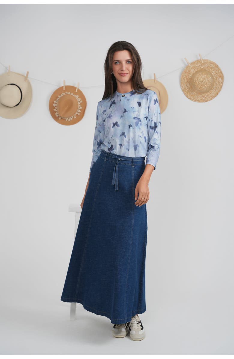 Maxmrkt Rayon Maxi Knife Pleated Double D Ring Skirt, Alternate, color, Black