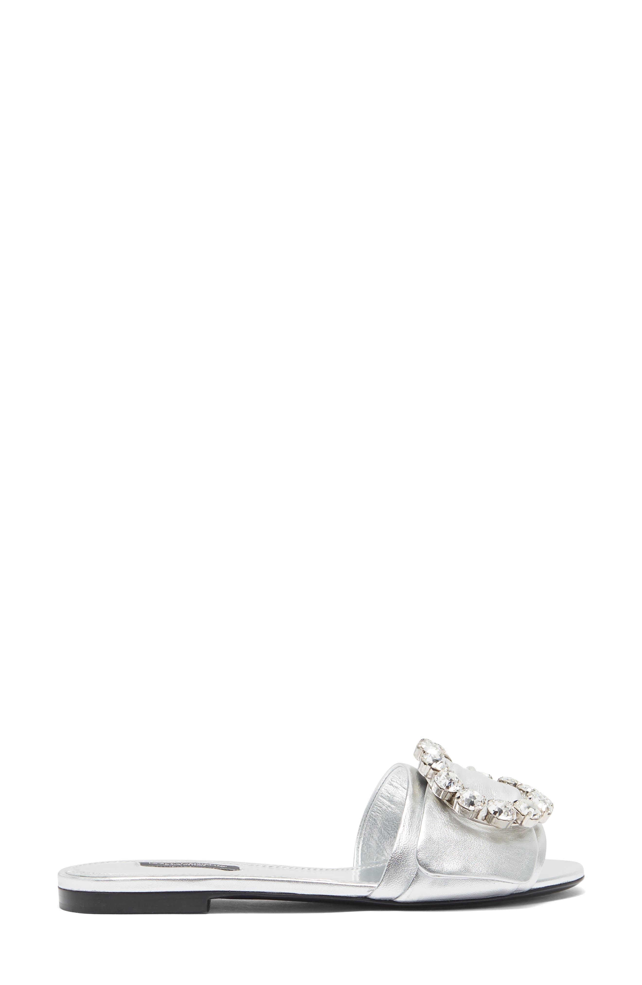 Dolce&Gabbana Leather Slide Sandal, Alternate, color, 