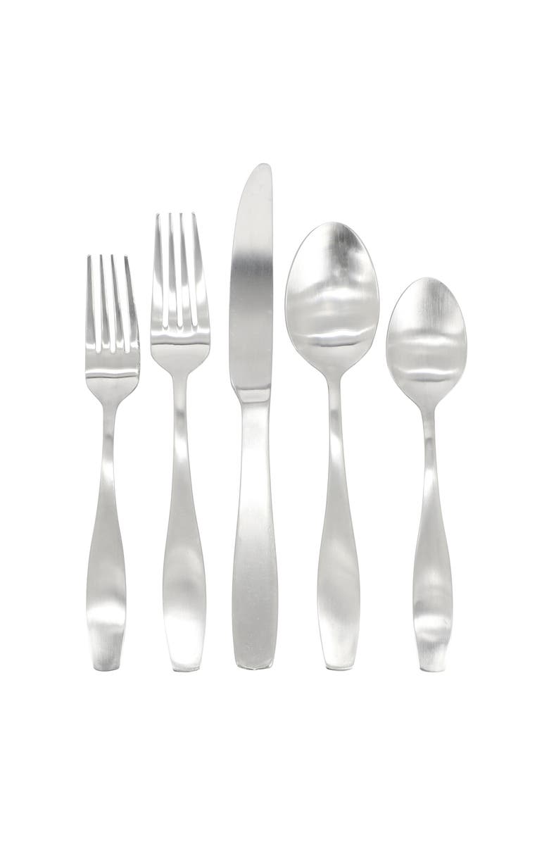 Gibson Home Karlton 20 Piece Stainless Steel Flatware Set, Alternate, color, Metallic Silver
