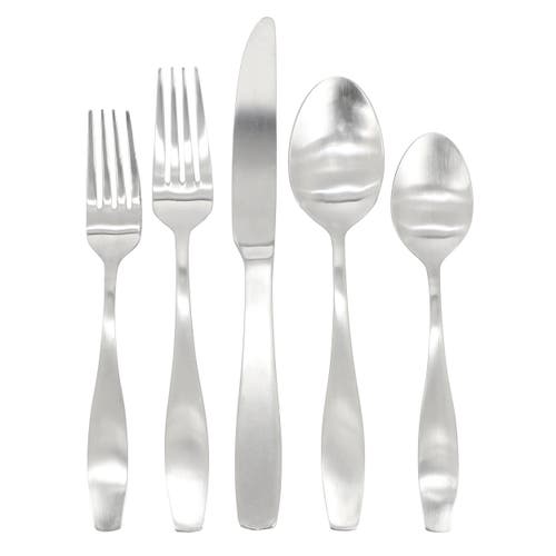 Gibson Home Karlton 20 Piece Stainless Steel Flatware Set In Silver