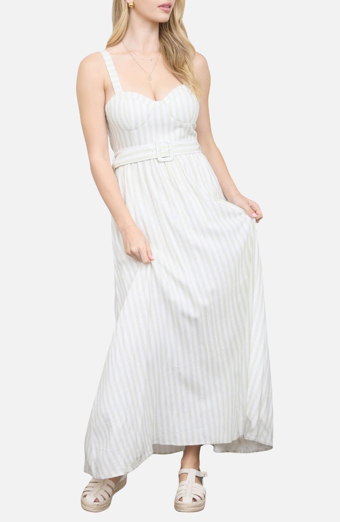 Blu Pepper Stripe Sleeveless Dress