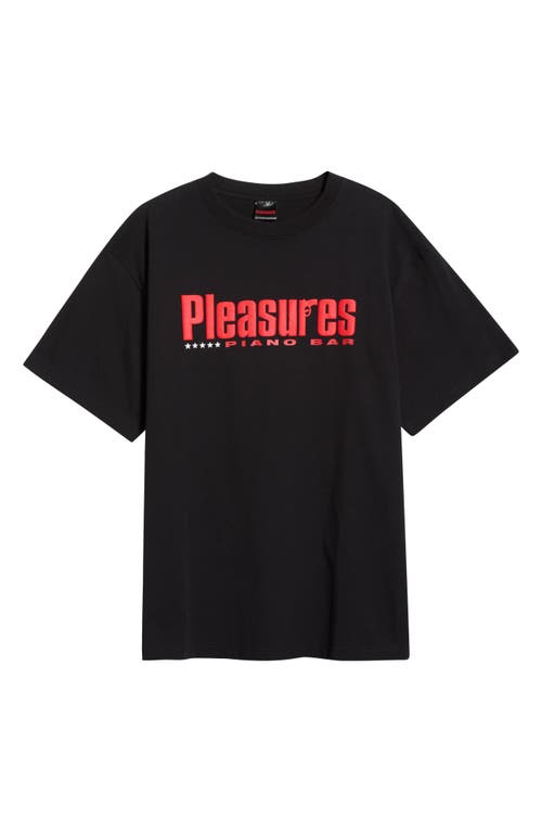 Pleasures Piano Bar Cotton Graphic T-shirt In Brown