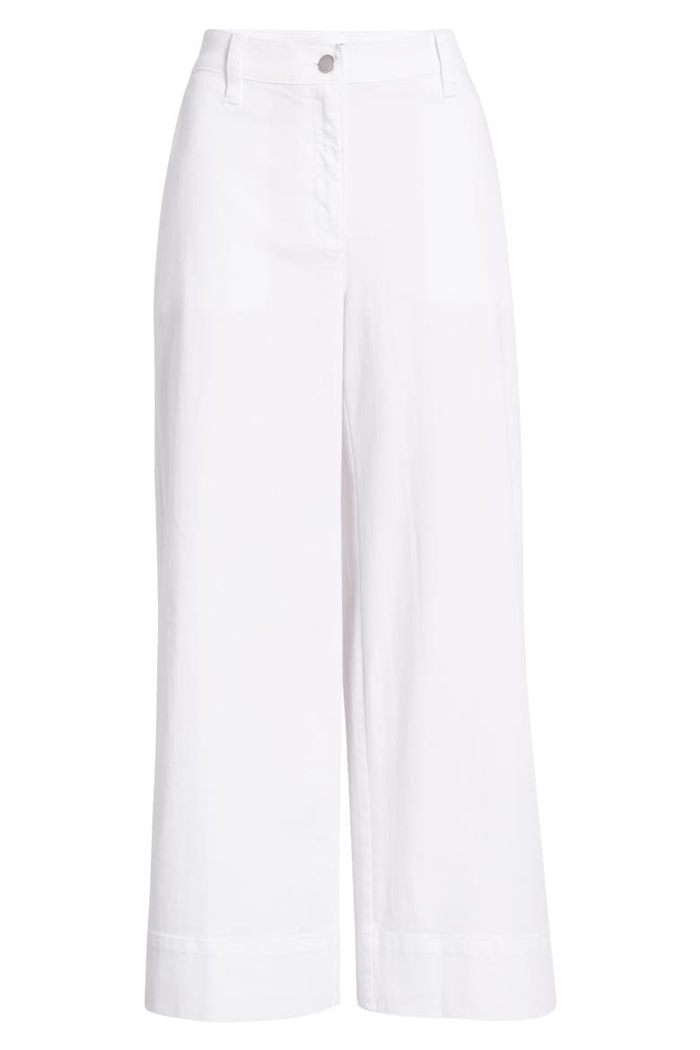 Ankle Wide Leg Jeans, Alternate, color, WHITE