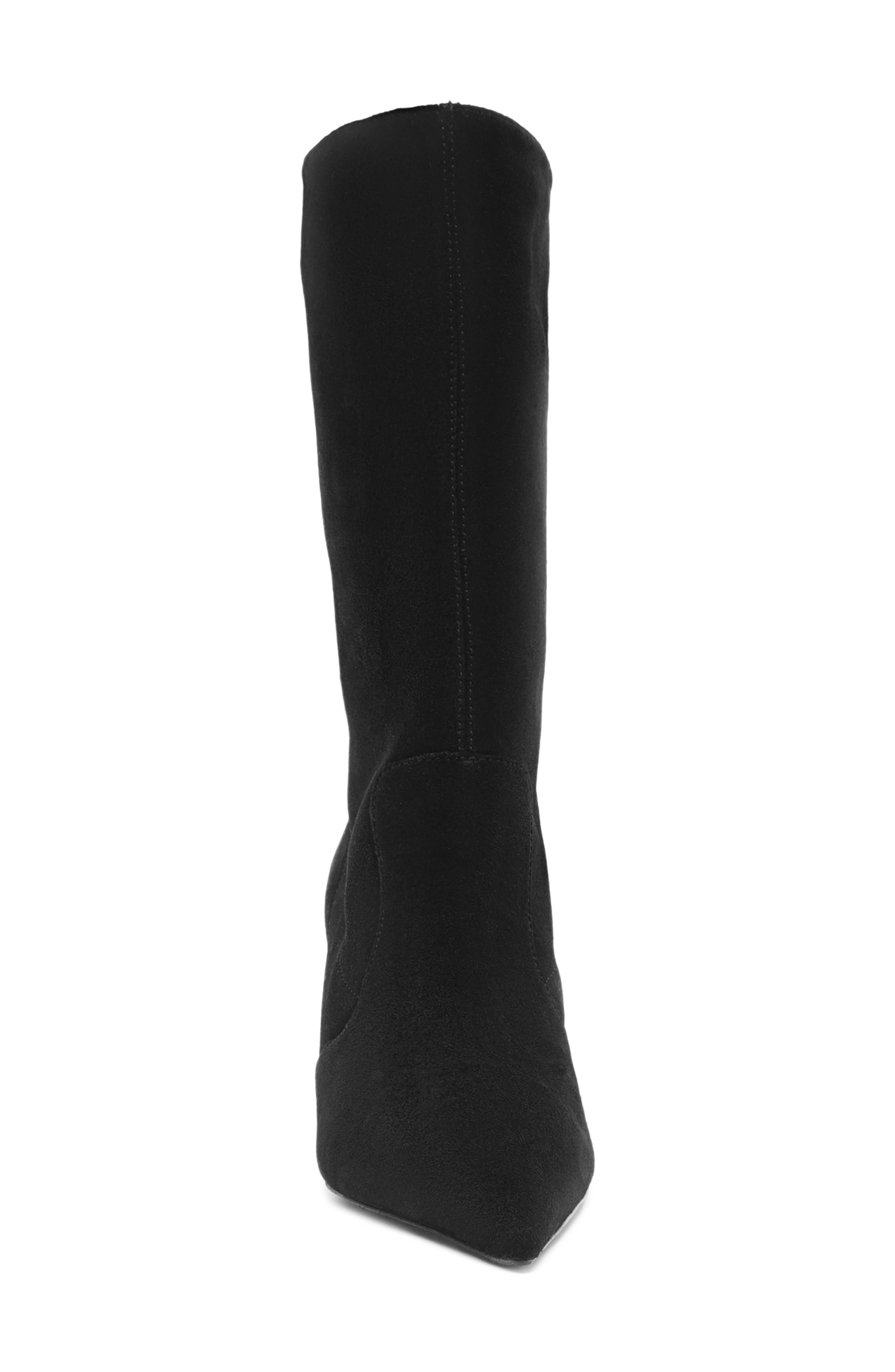 Lexi Slouch Leather Boot, Alternate, color, BLACK SUEDE