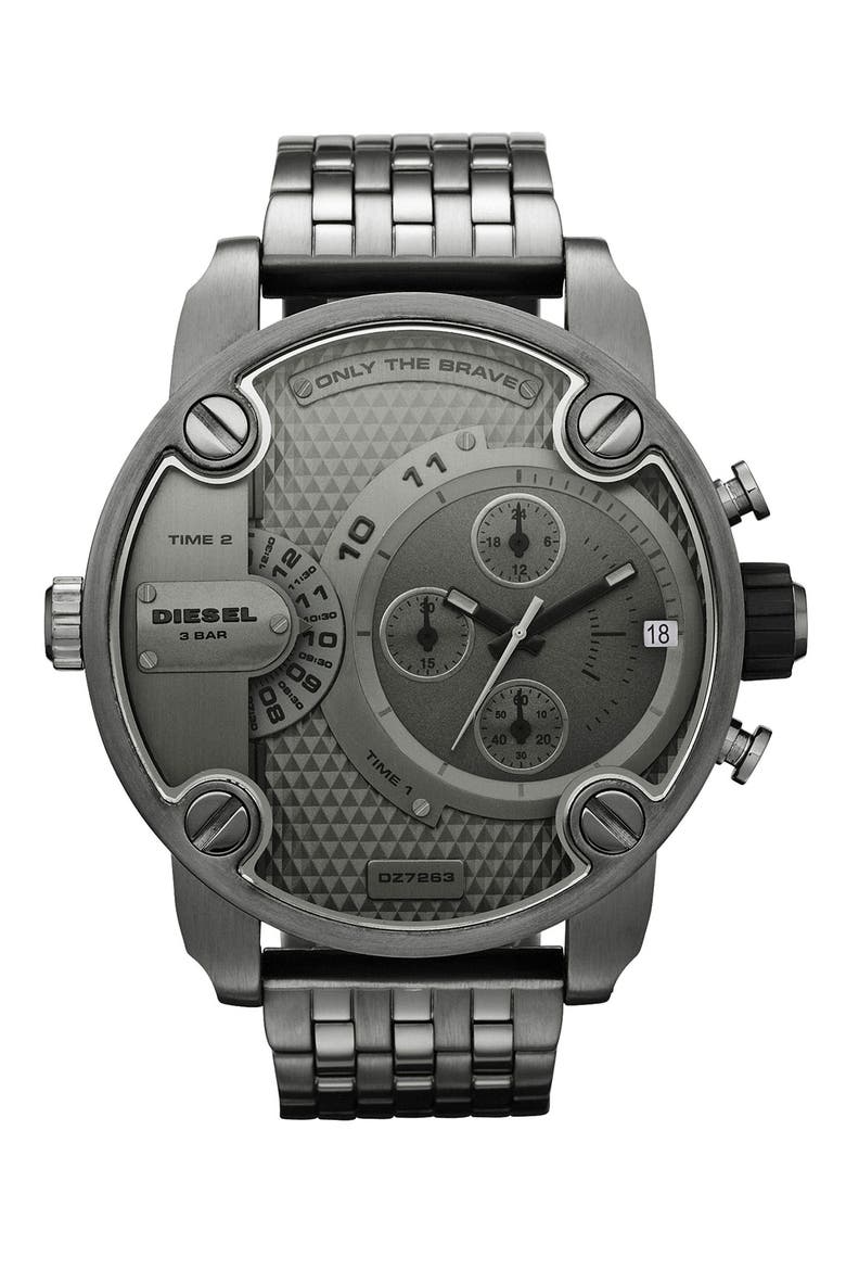 'Little Daddy' Chronograph Bracelet Watch, 51mm, Main, color, GUNMETAL