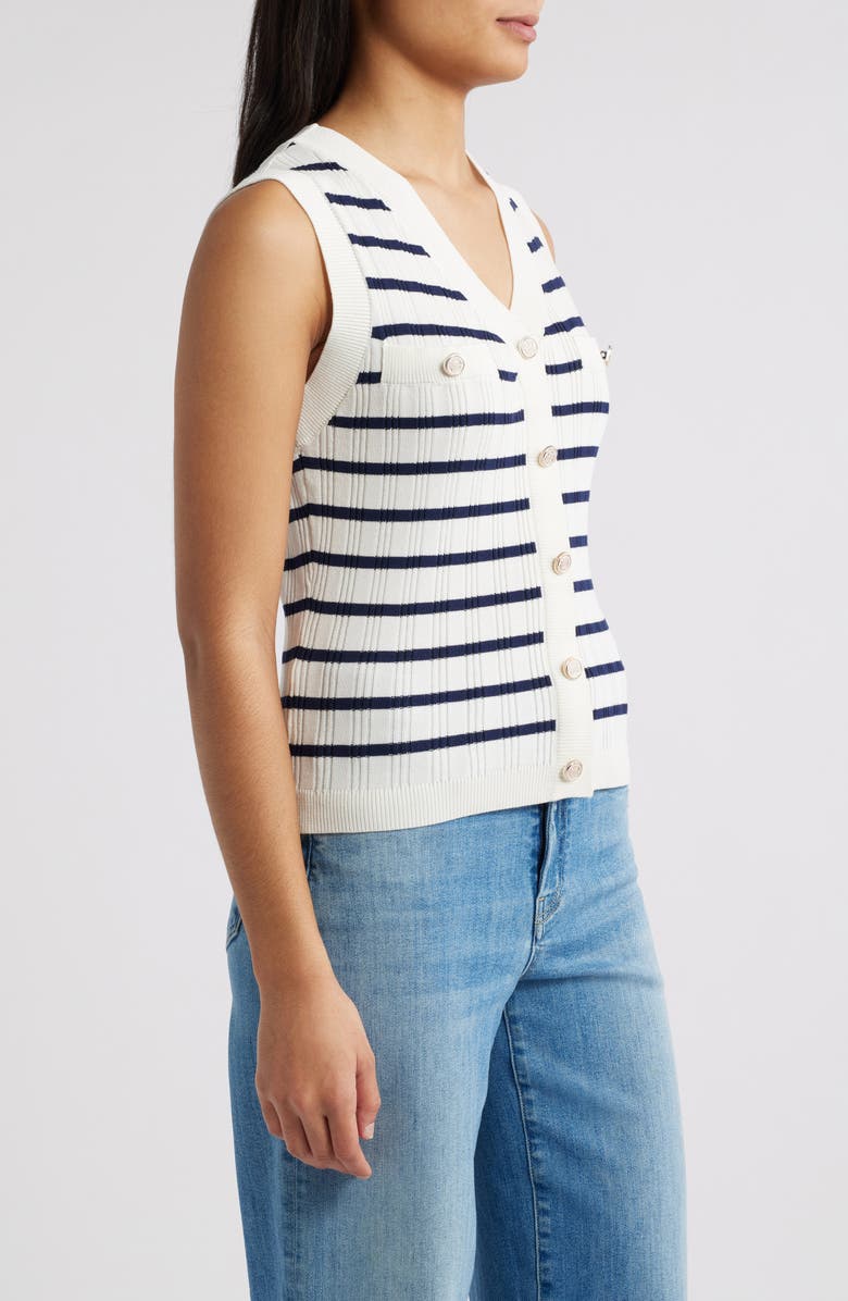 ZOE AND CLAIRE Stripe Variegated Rib Sleeveless Sweater, Alternate, color, 