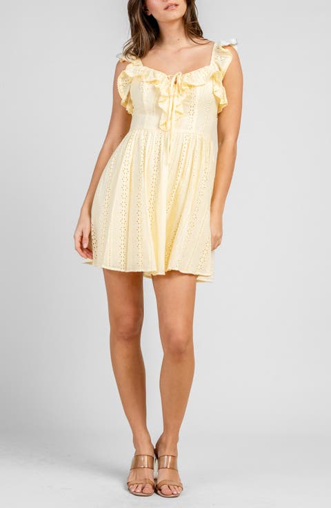 Eyelet Lawn Short Dress