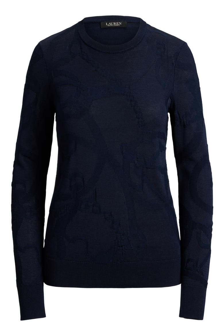 Crewneck Sweater, Alternate, color, LAUREN NAVY BLUE
