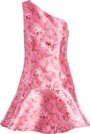 Hutch Silas Floral Print One-Shoulder Minidress