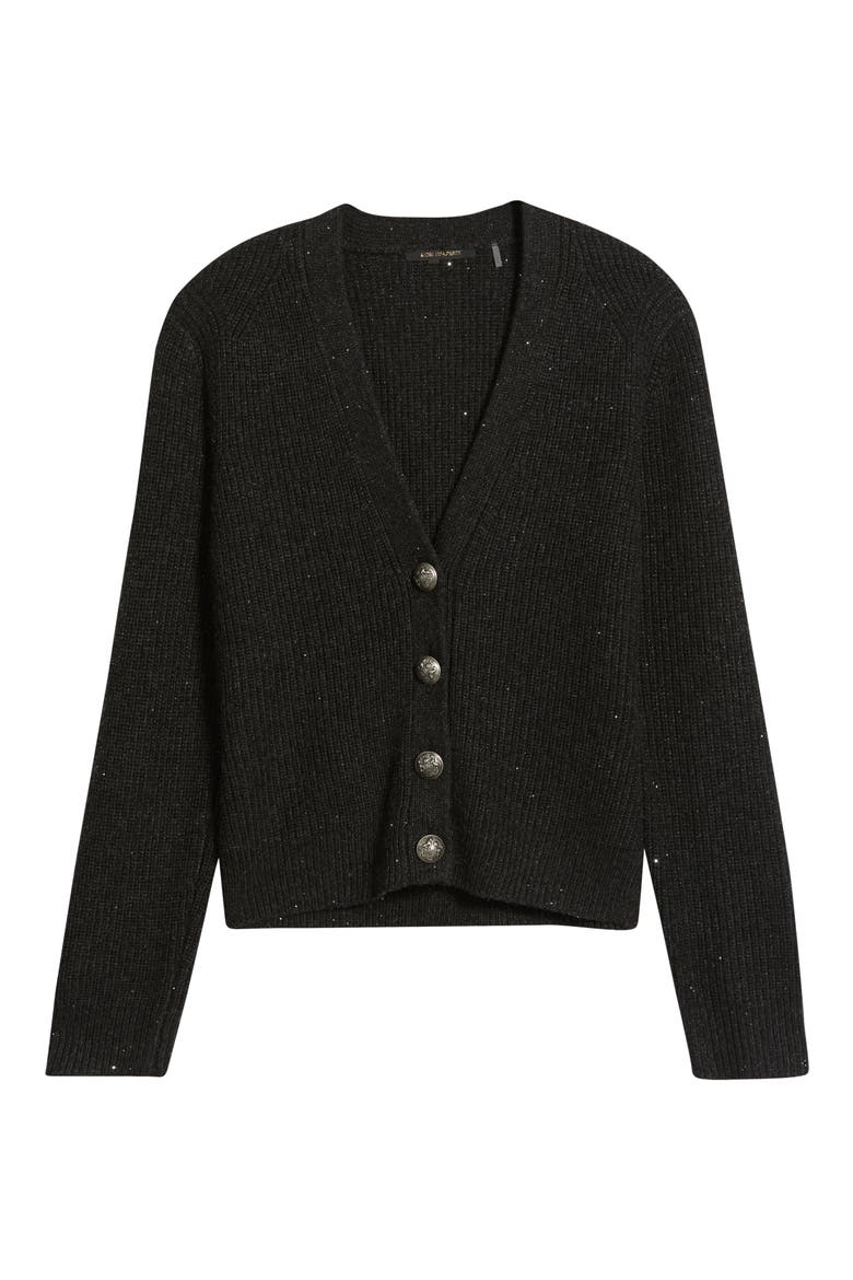 Eddie Metallic Glitter Cardigan, Alternate, color, DARK GREY