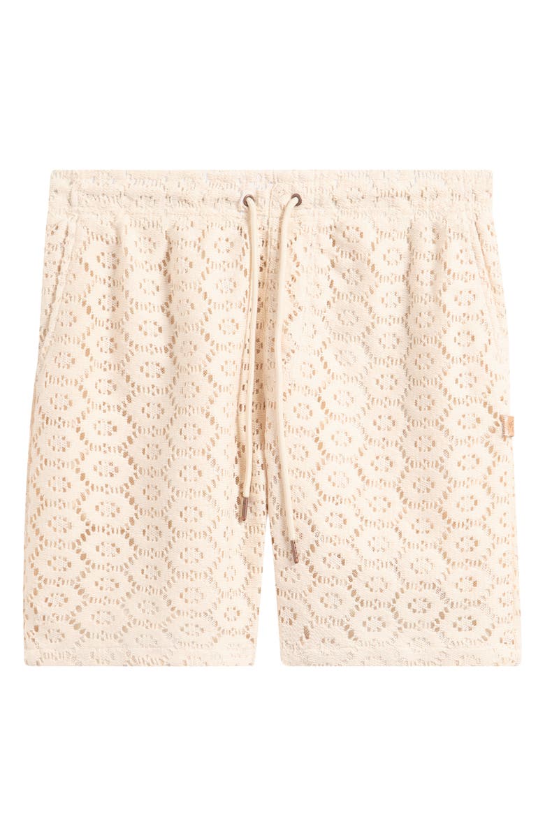 HONOR THE GIFT Open Stitch Drawstring Shorts, Alternate, color, Bone