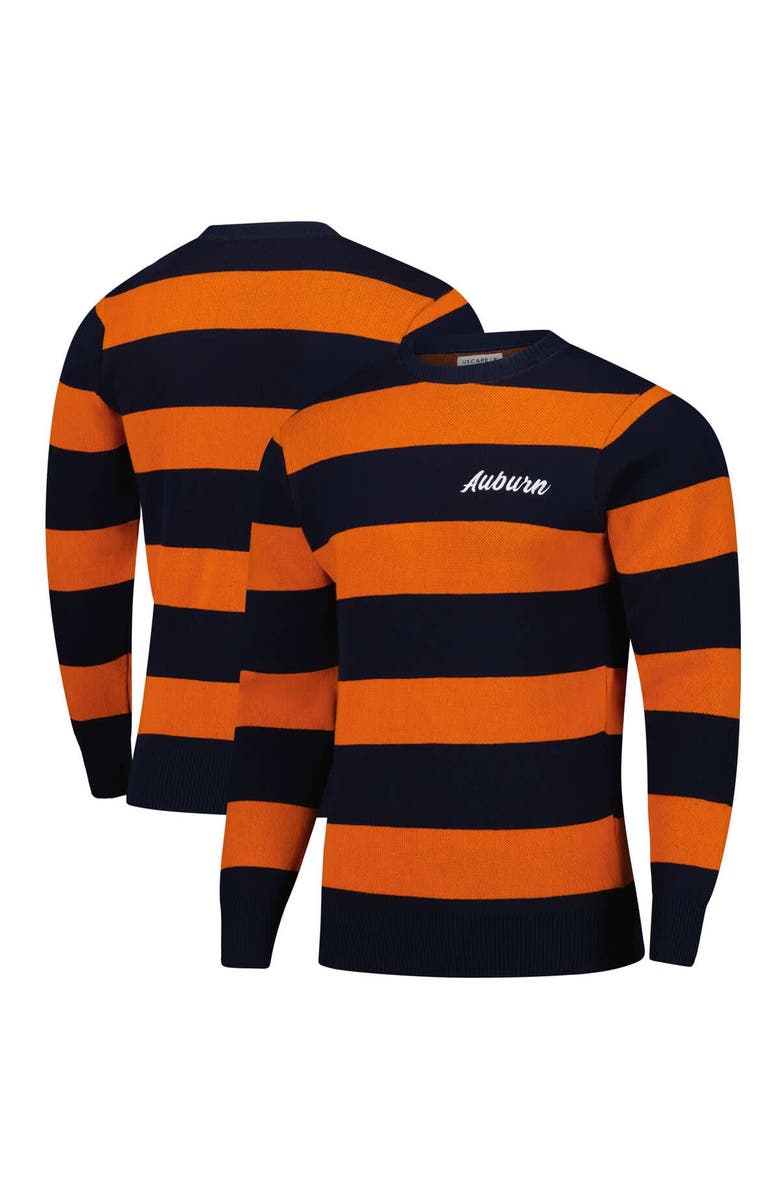 Uscape Apparel Unisex Uscape Apparel Navy/Orange Auburn Tigers Renew Knit Vintage Pullover Sweater, Main, color, Navy