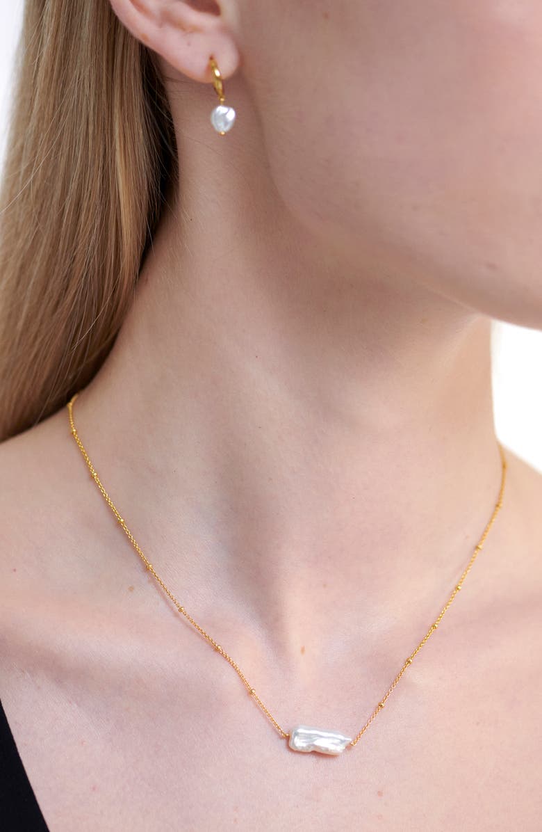 Monica Vinader Nura Cultured Pearl Necklace, Alternate, color,