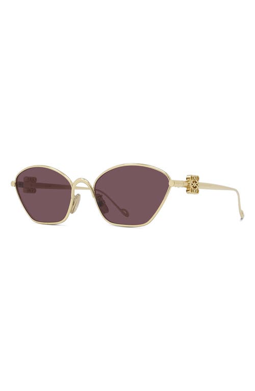 Loewe 57mm Cat Eye Sunglasses In Gold