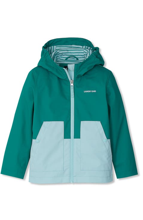 Kids Water Resistant Hooded Slicker Rain Jacket