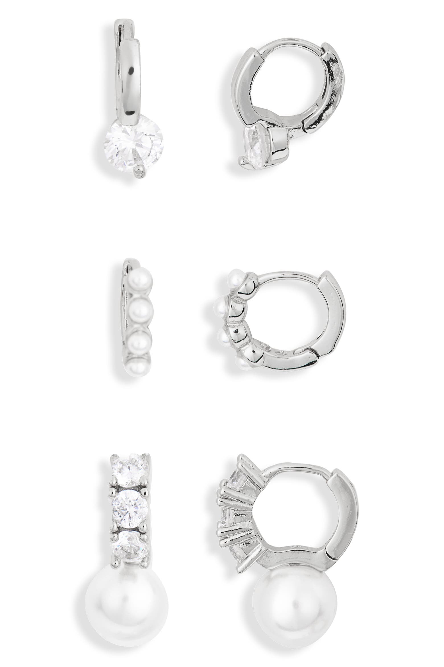 Hoop Cream Kate Spade New York set of 3 assorted mini hoop earrings (Women ...