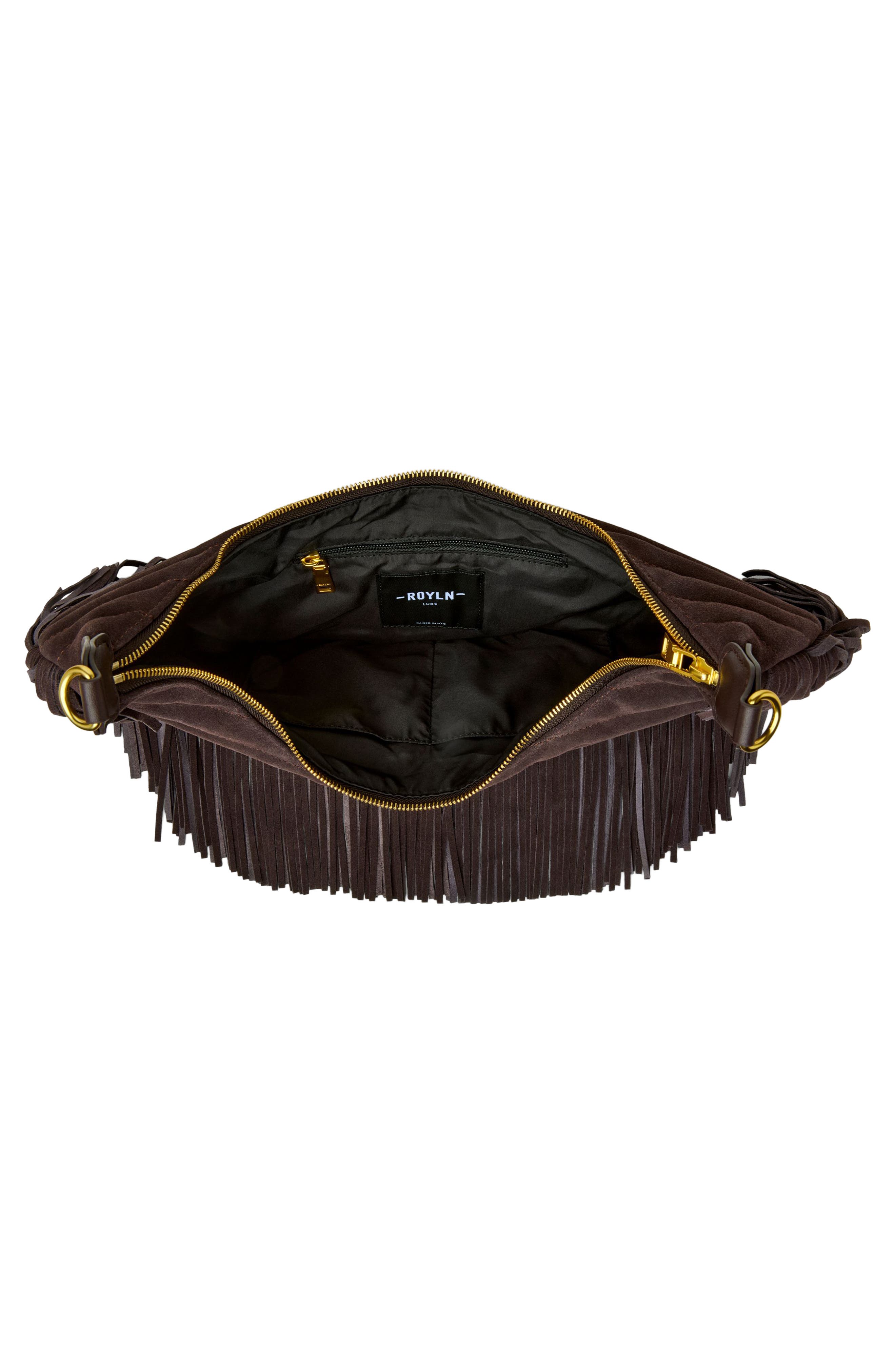Songbird Suede Hobo, Alternate, color, BRUNETTE SUEDE