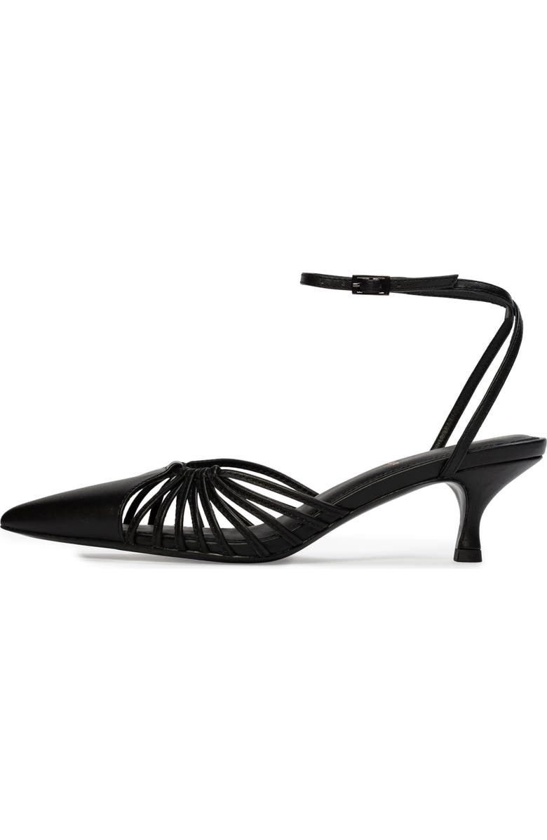 BLACK SUEDE STUDIO Grazia 50 Ankle Strap Pointed Toe Kitten Heel Pump, Alternate, color,