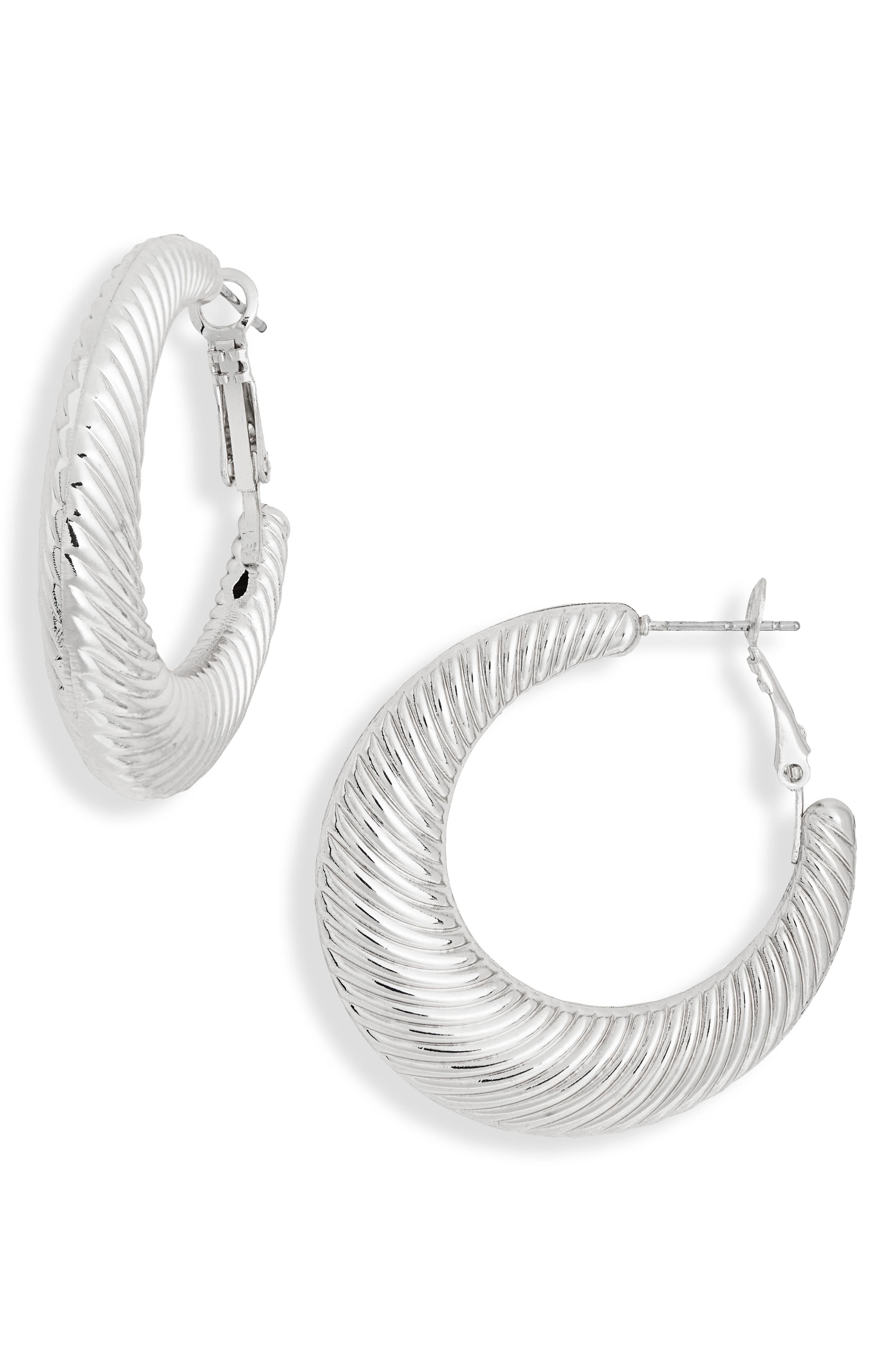 NORDSTROM RACK Textured Hoop Earrings