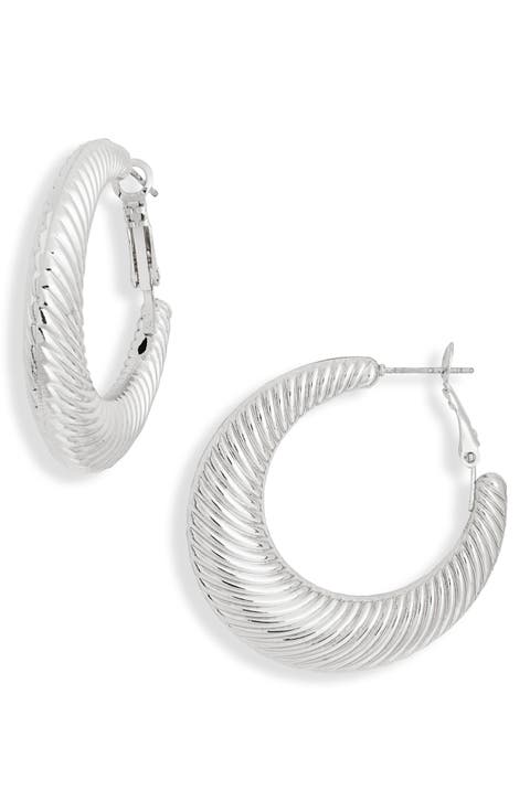 Textured Hoop Earrings