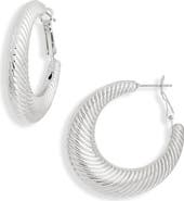 NORDSTROM RACK Textured Hoop Earrings