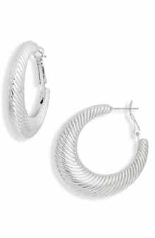 Textured Hoop Earrings