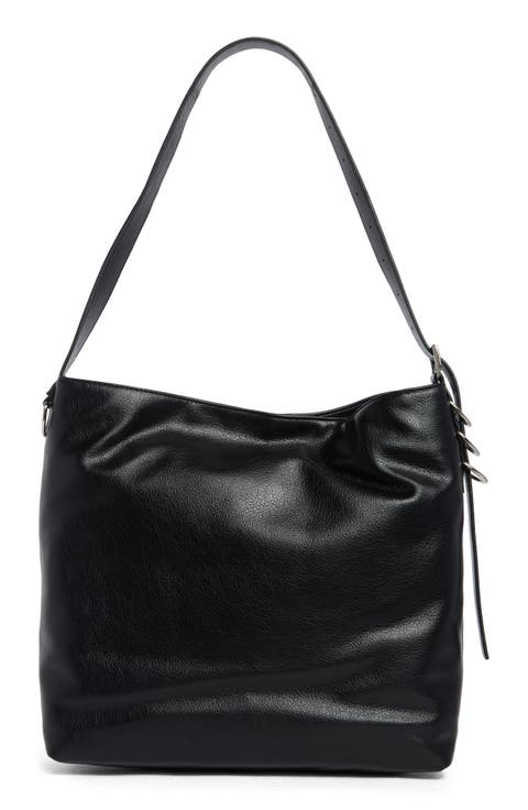 Faux Leather Shoulder Bag