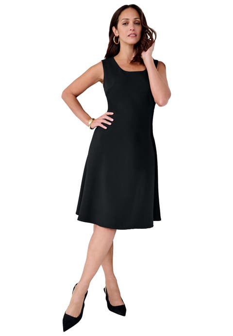 Bi-Stretch Fit and Flare Dress (Plus)