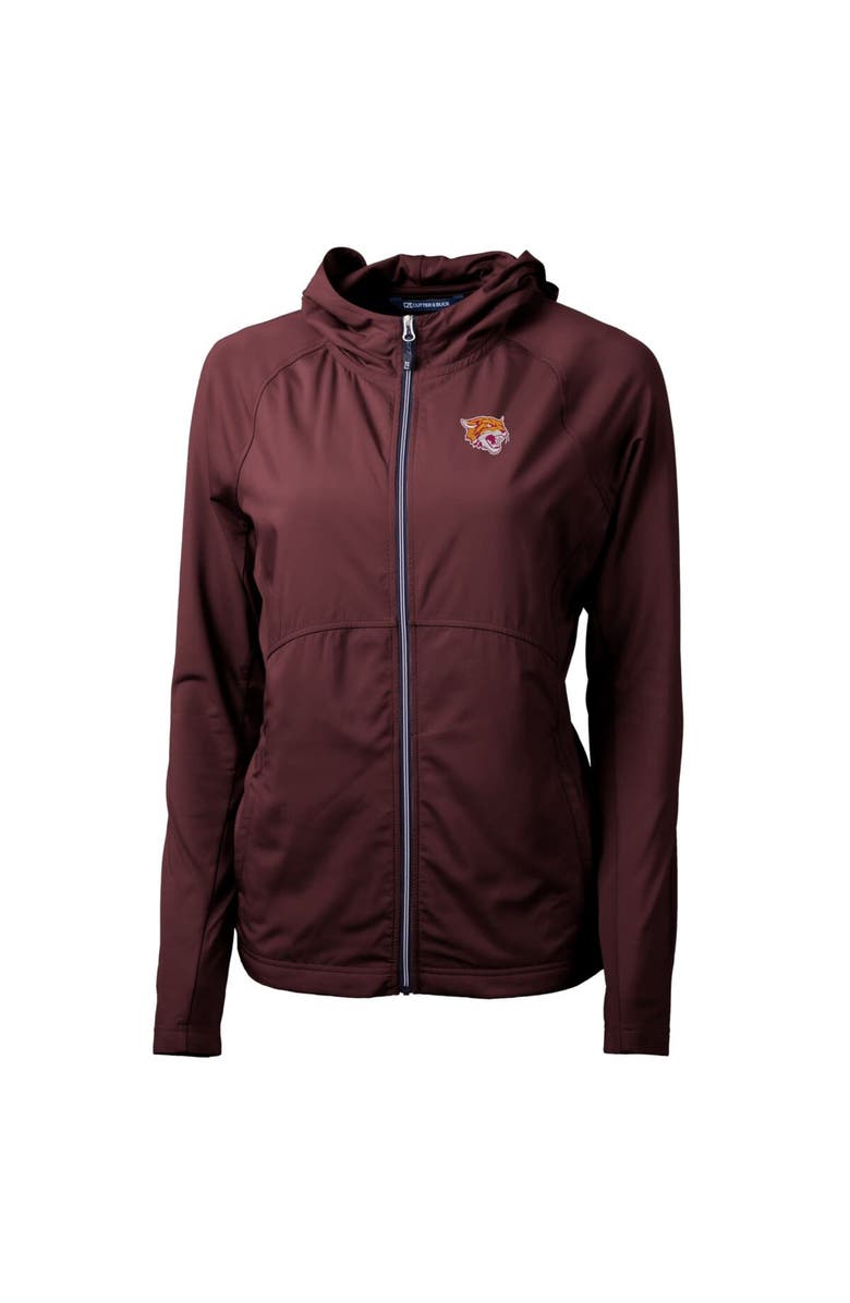 Cutter & Buck Women's Cutter & Buck Maroon Bethune-Cookman Wildcats Adapt Eco Knit Full-Zip Hoodie, Alternate, color, 