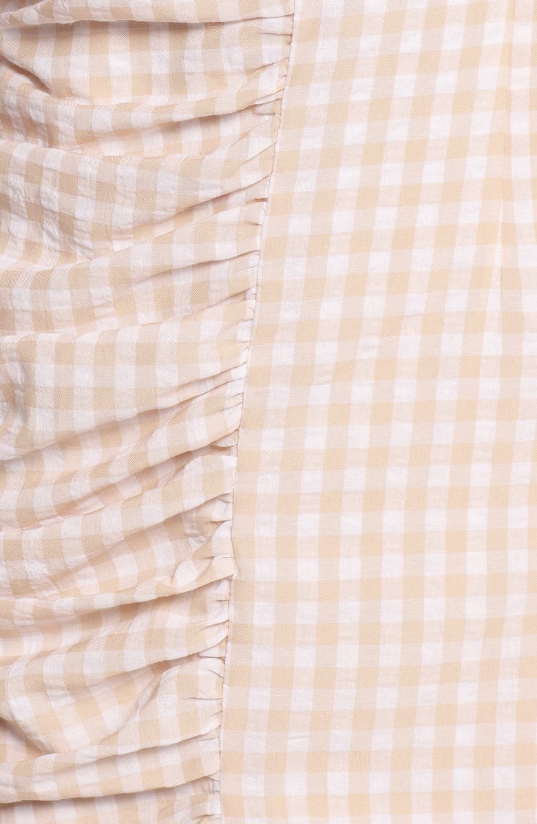 Petal & Pup Catania Ruched Sleeveless Minidress, Alternate, color, Beige