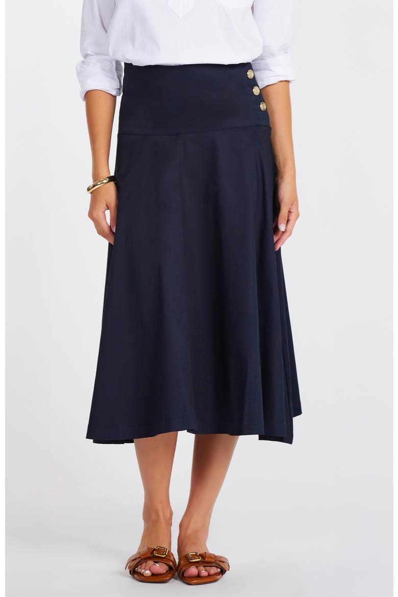 Kayla Midi Skirt, Main, color, Indigo