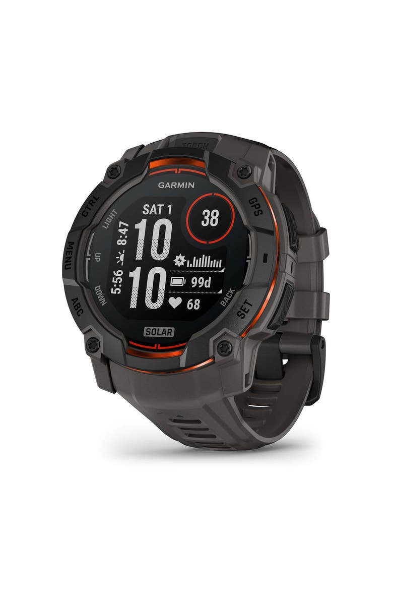 Garmin Instinct 3, 50mm Solar, Black/Charcoal, Main, color, Black