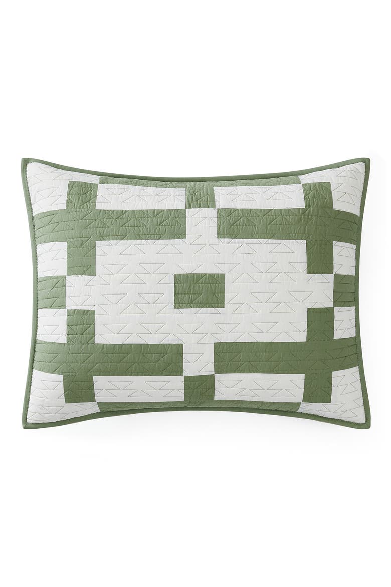 Painted Cove Reversible Quilt & Sham Set, Alternate, color, SAGE