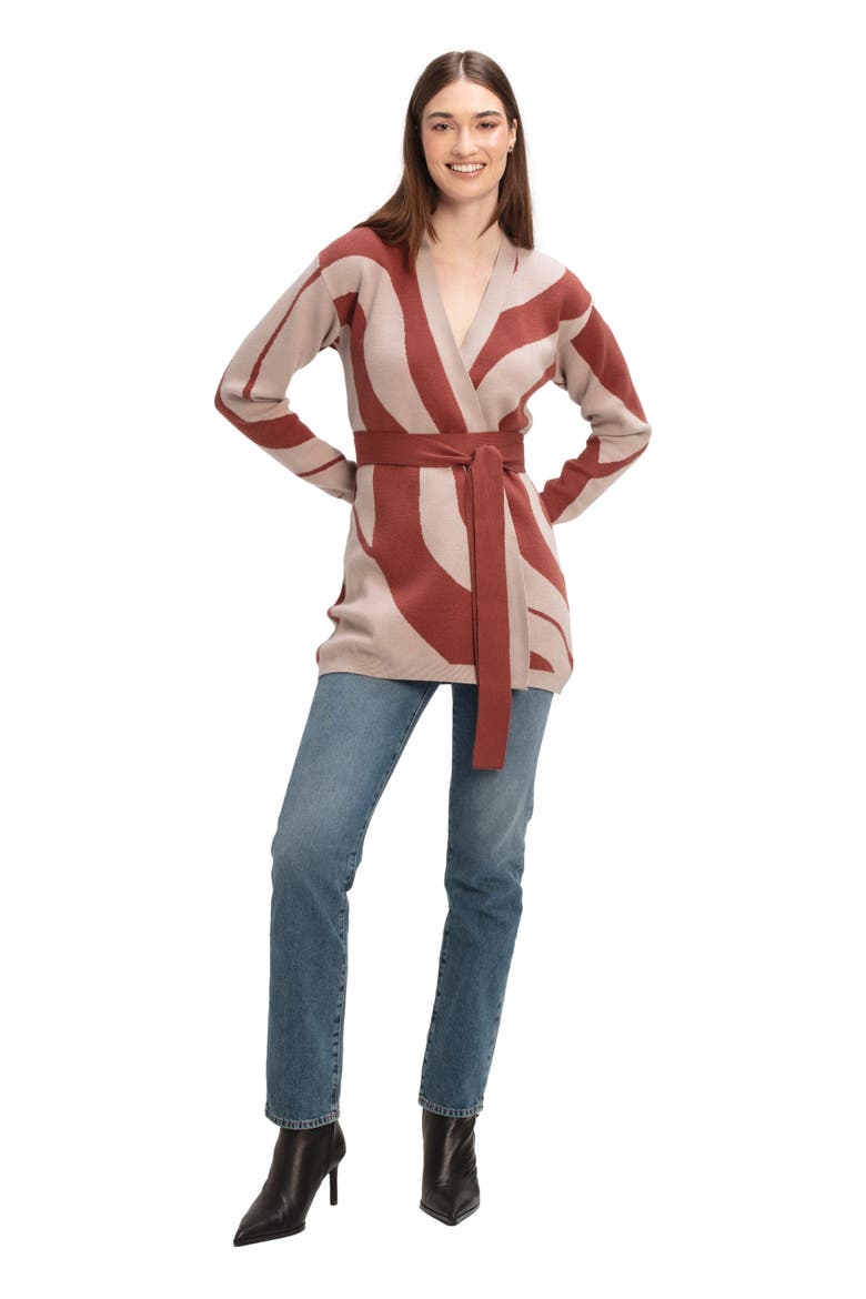 Elma Knit Cardigan, Main, color, Luze Rust