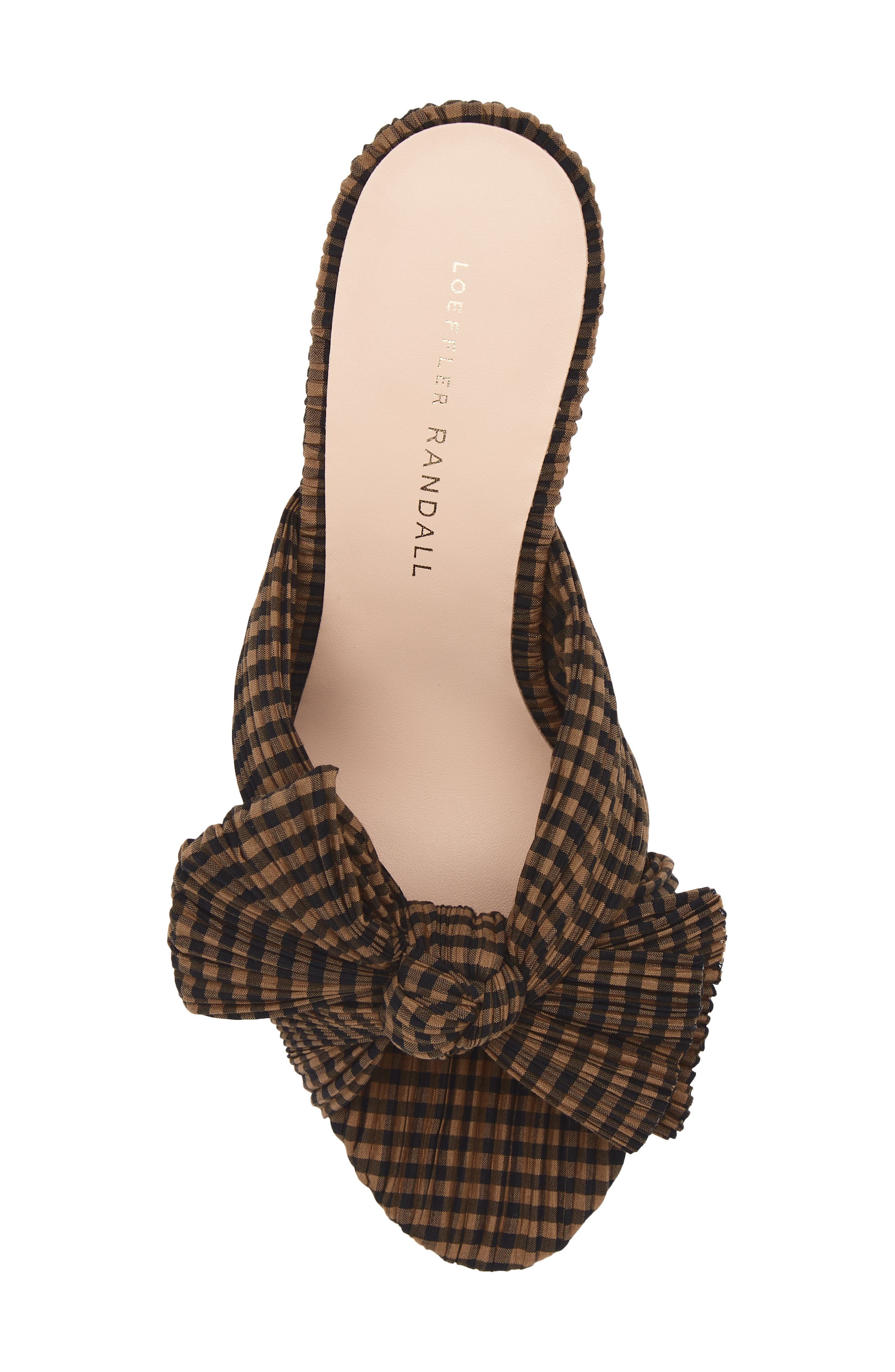 Loeffler Randall Penny Knotted Sandal, Alternate, color, Brown/ Black Check