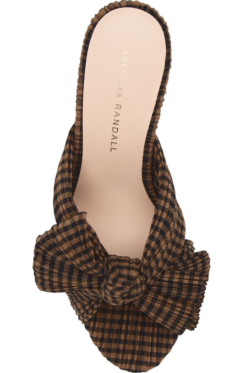 Loeffler Randall Penny Knotted Sandal, Alternate, color, Brown/ Black Check