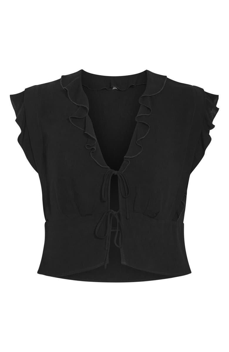 City Chic Spring Love Ruffle Sleeve Crop Top, Alternate, color,