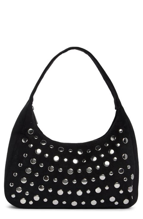 Studded Faux Suede Mini Bag