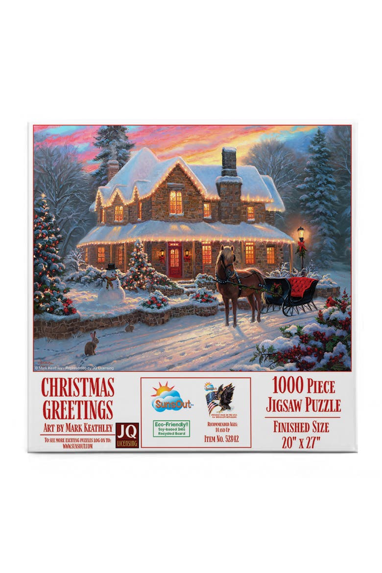 Christmas Greetings 1000 piece Jigsaw Puzzle for Adults, Alternate, color, Multicolor