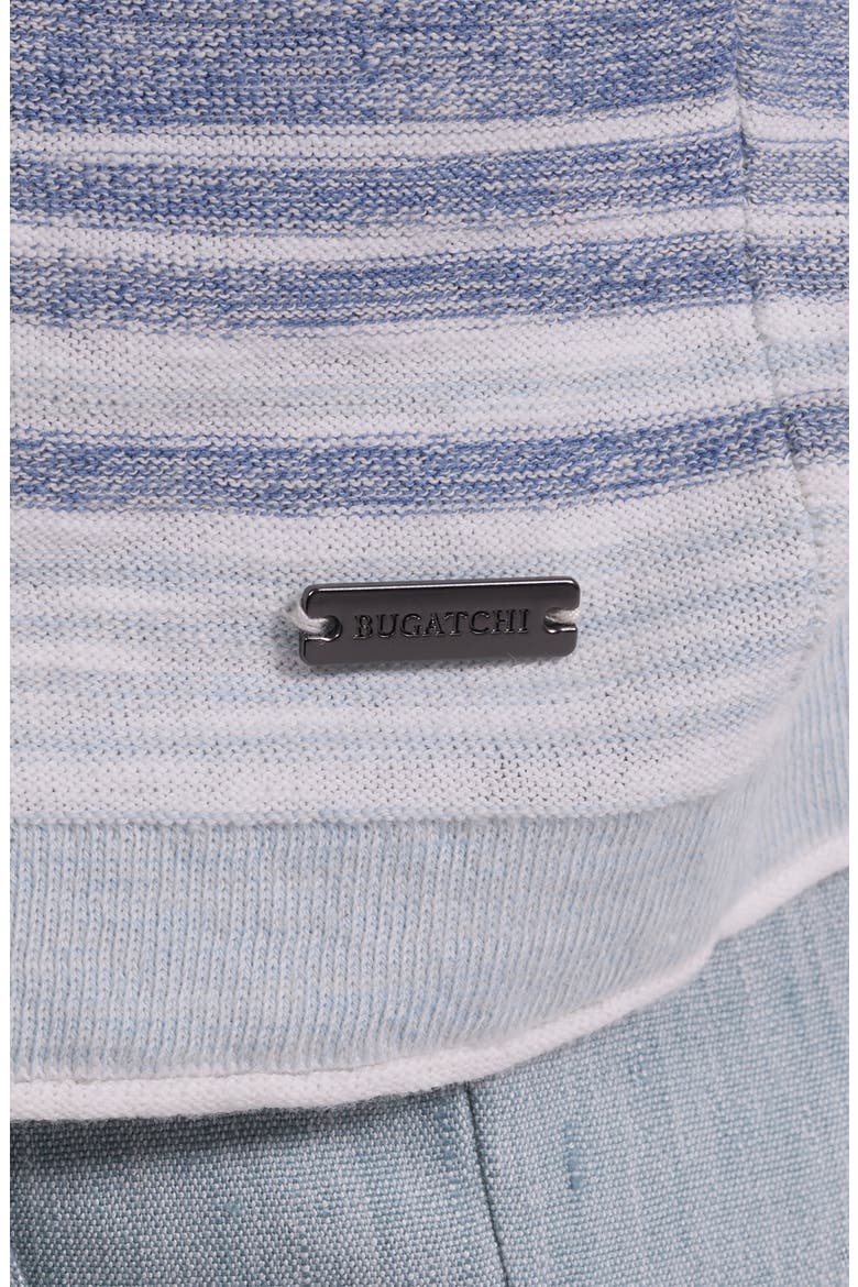 Stripe Cotton Crewneck Sweater, Alternate, color, COBALT