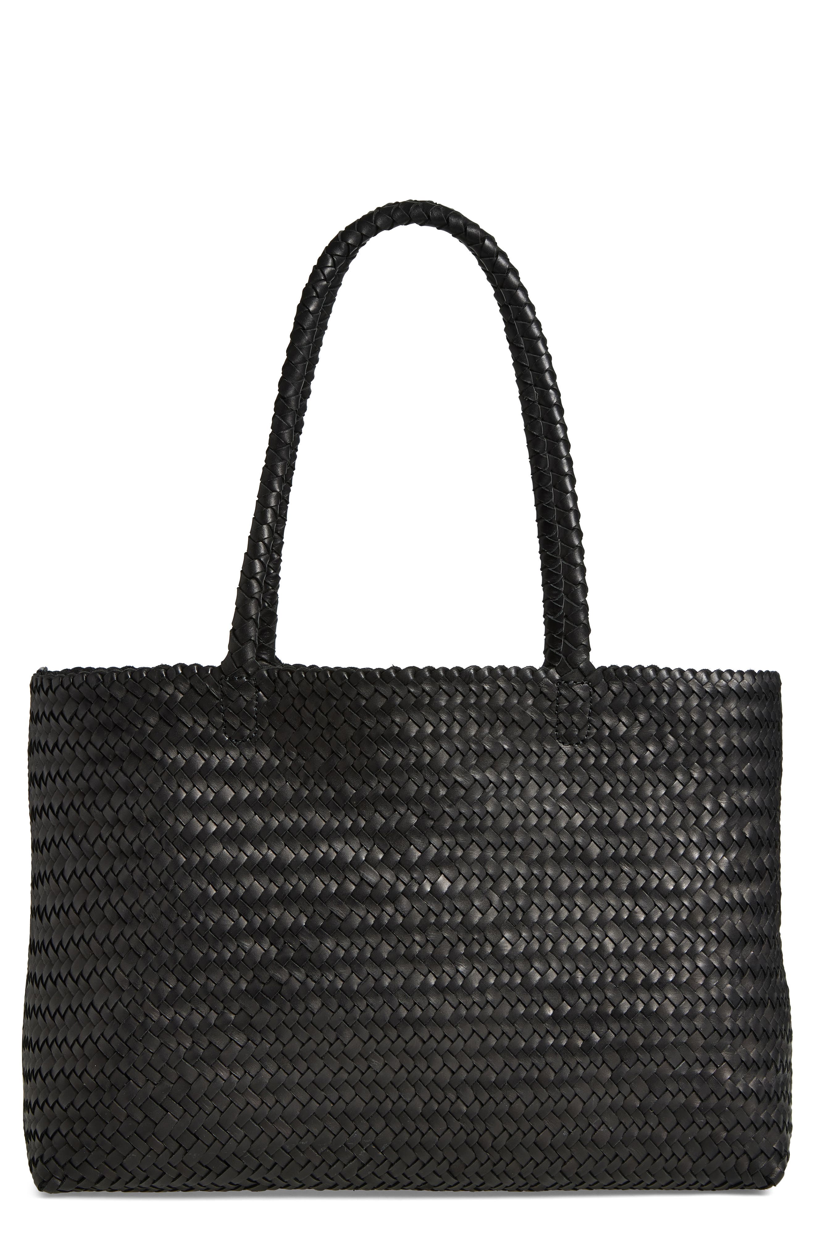Madewell Handwoven Leather Tote, Main, color, 