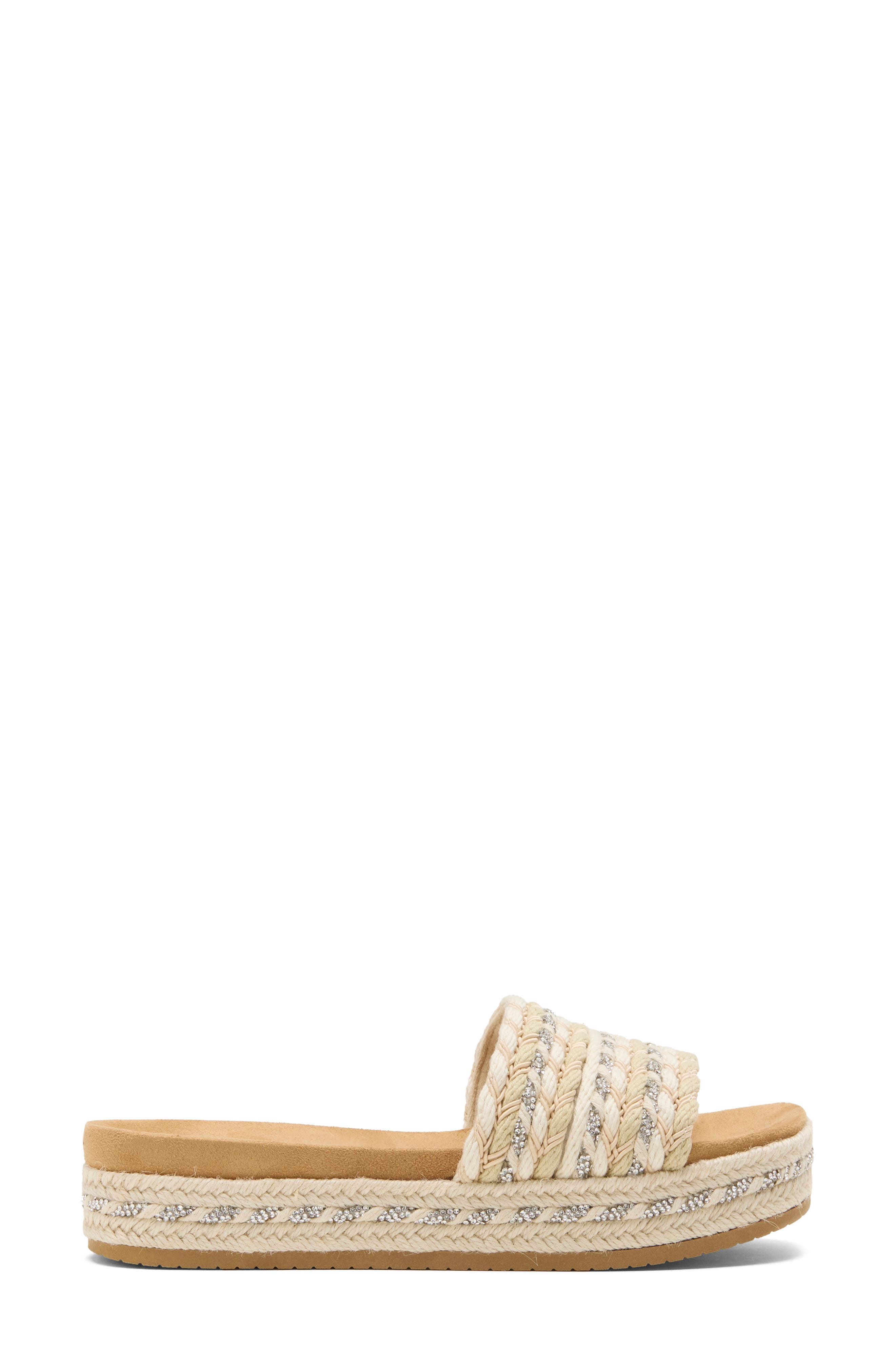 Island Peace Platform Espadrille Slide Sandal, Alternate, color, NAT