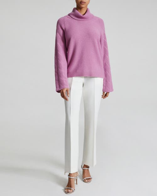 Santorelli Women's Mohair-blend Turtleneck Sweater In Violet