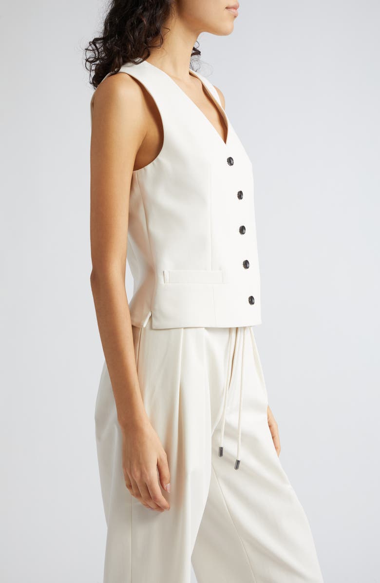 Maria McManus Organic Cotton Tailored Vest, Alternate, color, Ivory