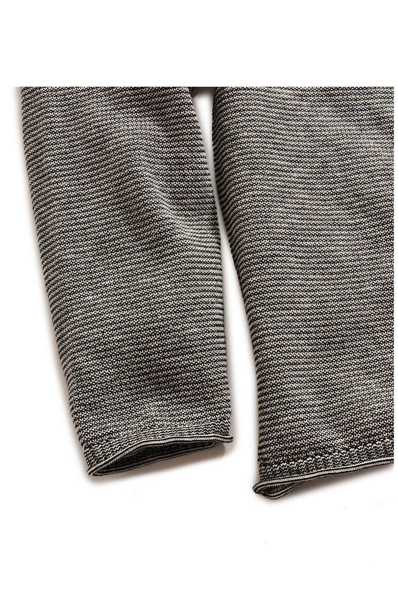 Tuck Stripe Crewneck Sweater, Alternate, color, BLACK