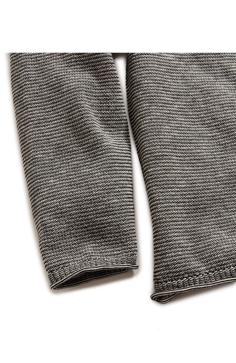 Billy Reid Tuck Stripe Crewneck Sweater, Alternate, color, Black